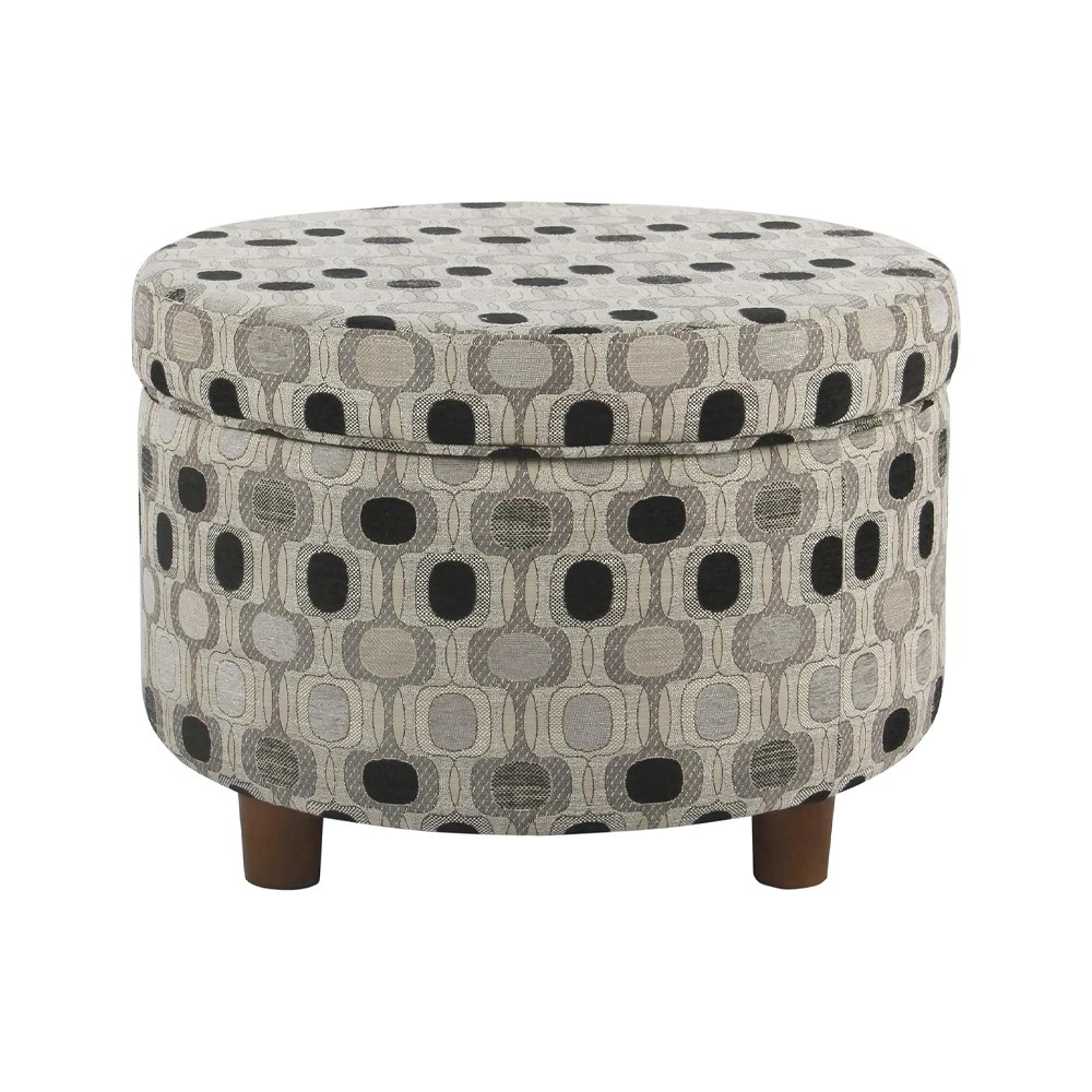 Small Bedside Table with Fabric Basket